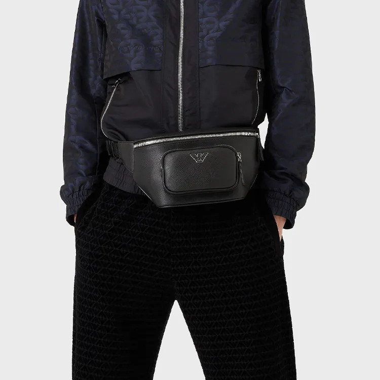 EMPORIO ARMANI Nylon, Polyester Fanny Pack Men's Black-3