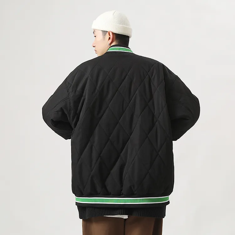 MPUX Baseball Collar Loose Fit Puffer Jacket Unisex-4