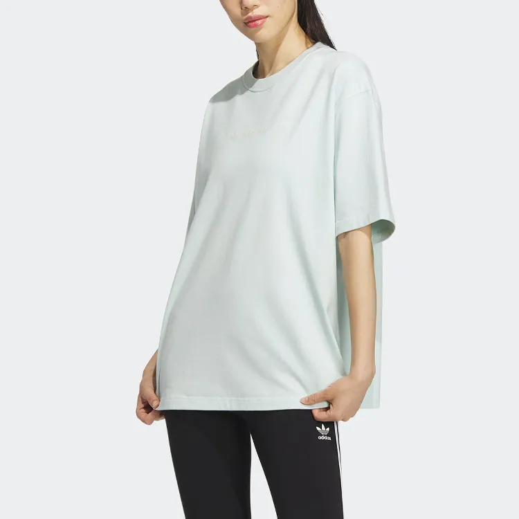 Adidas Originals Drop Shoulder Sleeve T Shirt Women's Symbol Green-1