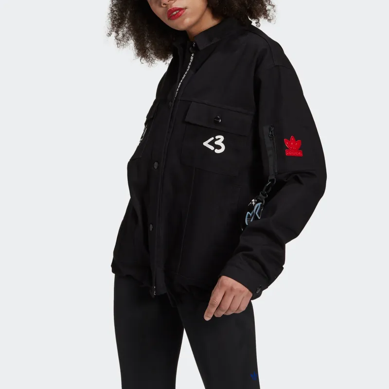 Adidas Originals Denim Jacket Women's Black-1