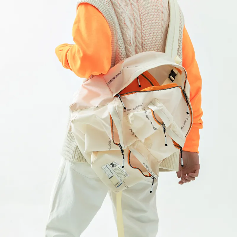 The MAD HATcher Polyamide Backpack Regular Unisex White-3