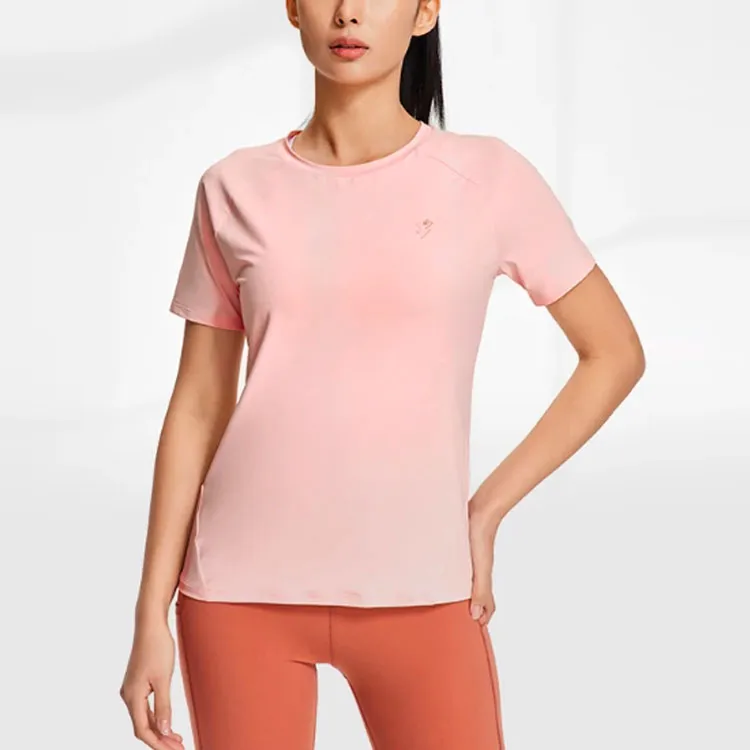 LINING Training Series T Shirts Women's Light Cherry Blossom Pink-3