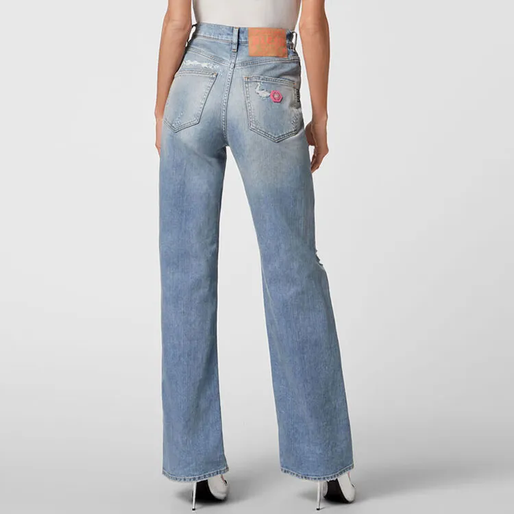 PHILIPP PLEIN Ripped detail Denim Jeans-2