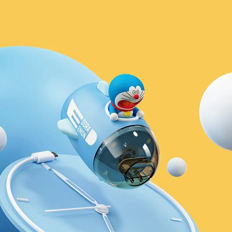 ROCK X Doraemon Desktop Car Mounted Dual Use Cleaner Charging Edition Chibi Figures-5