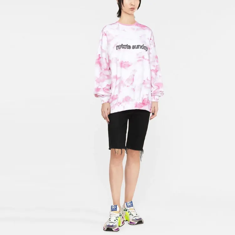 Rotate Logo Embroidered Crewneck Sweatshirt-1