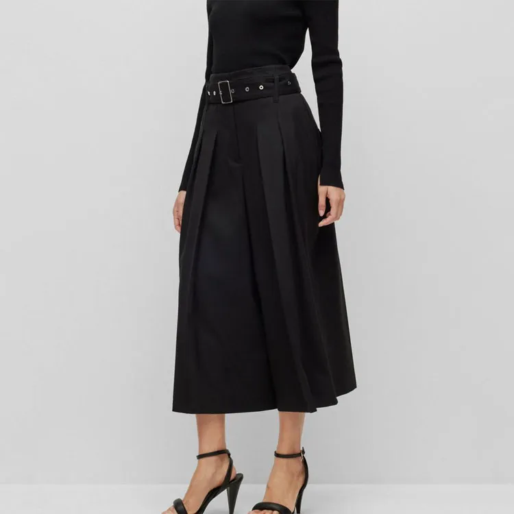 HUGO BOSS High-waist Belted Trousers-3