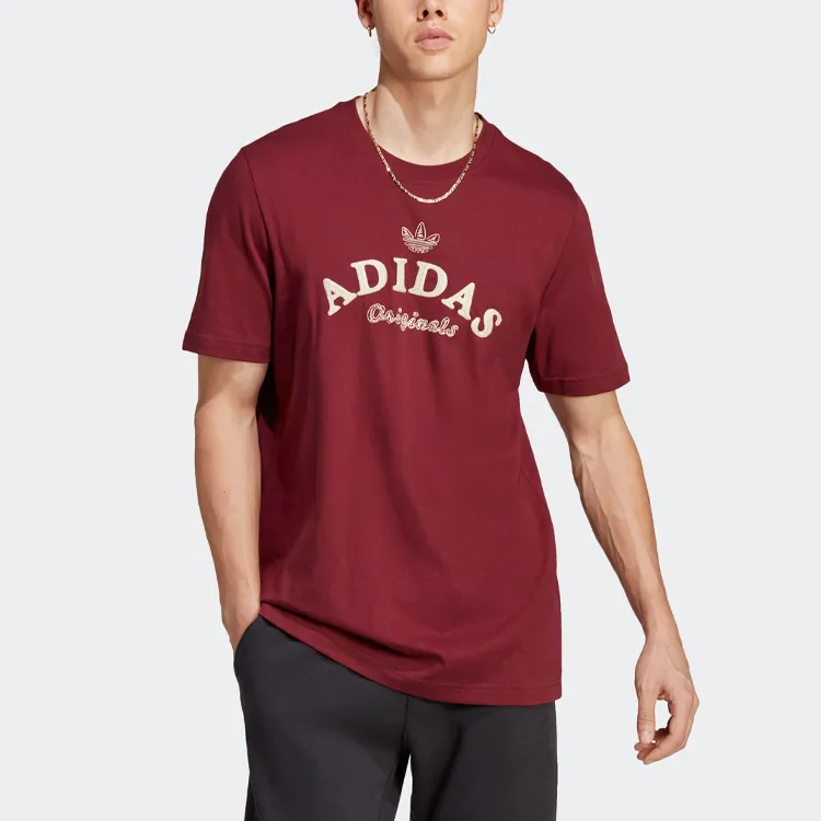 Adidas Originals T Shirt Men's Dark Red-1