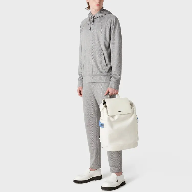 EMPORIO ARMANI Checked Long-sleeved Hoodie-1