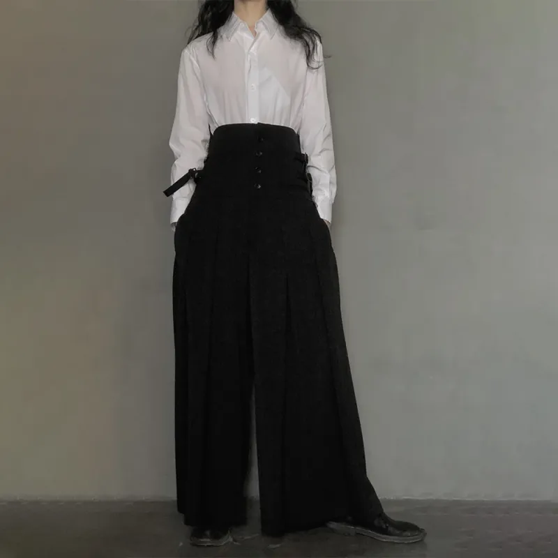 Yohji Yamamoto Casual Pants Women's Black-6