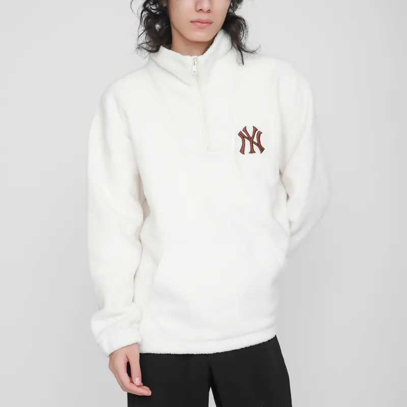 MLB New York Yankees Sweatshirts Unisex Cream-2