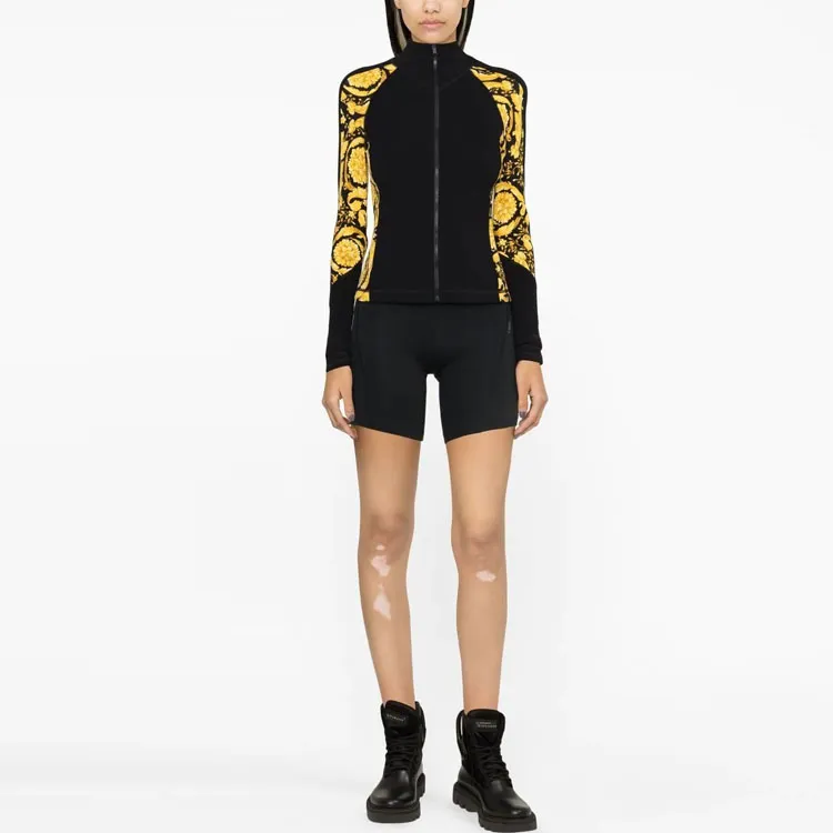 VERSACE Baroque print Zip up Jacket-1