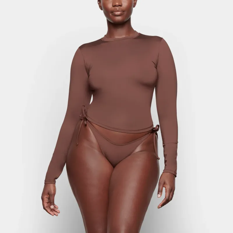 Skims Swim Long Sleeve Shirt Cocoa-1