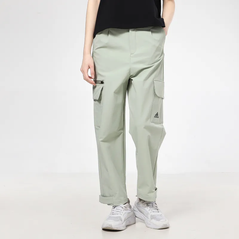 Adidas Casual Pants Women's Gray Green-2