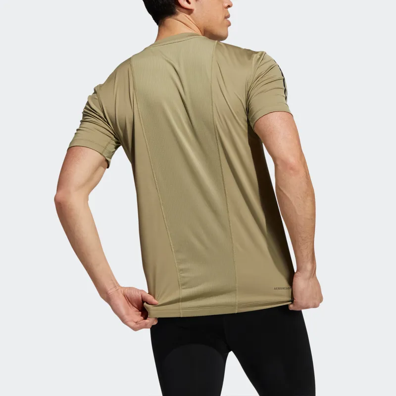 Adidas Set in Sleeve T Shirt Men's Army Green-2