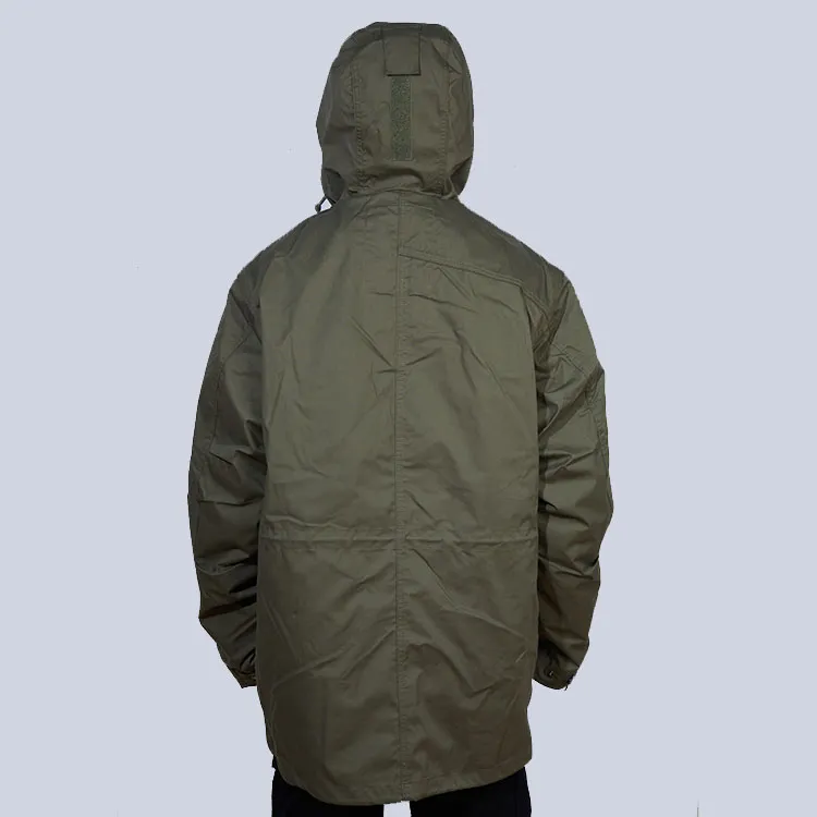 VOLCOM Solid Color Hooded Thickened Puffer Jacket Unisex Army Green-3