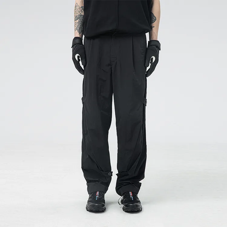 ATTEMPT Cargo Pants Casual Pants Unisex Black-2