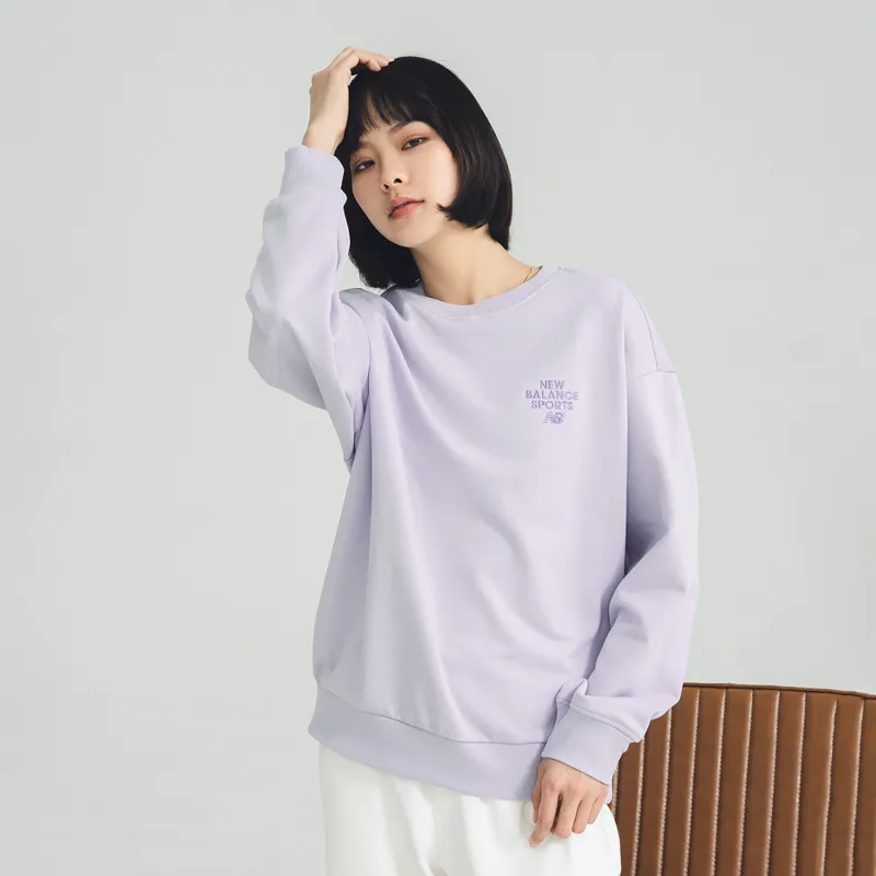 New Balance Sweatshirt Unisex Light Purple-4