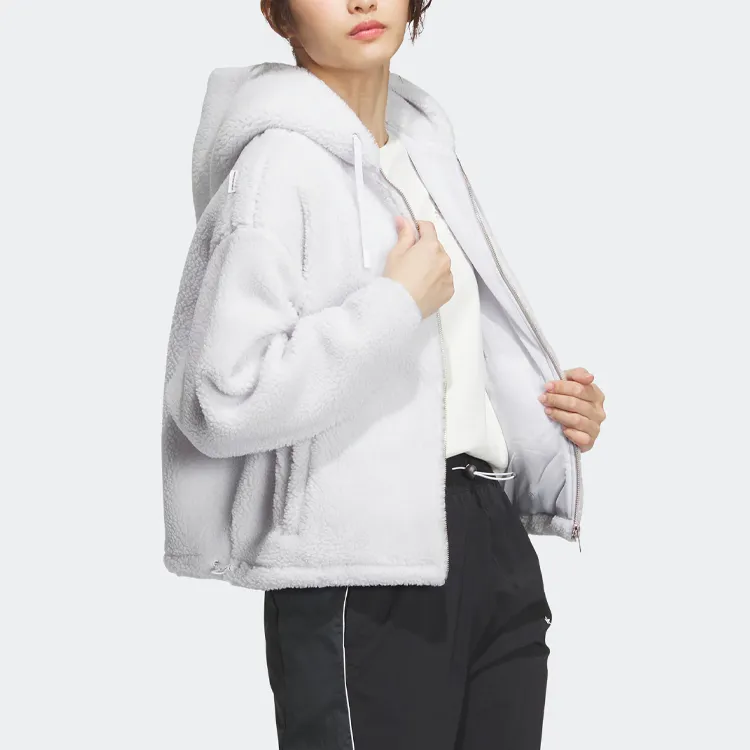 Adidas Velvet feel Coat Women's Symbol Gray-3
