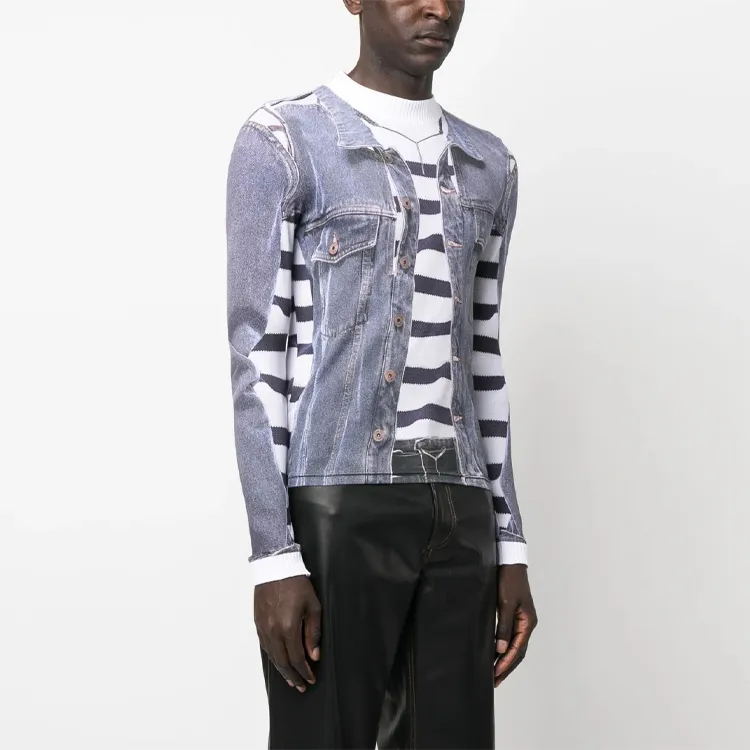 Y/Project Y Project X Jean Paul Gaultier Graphic Printed Top-3