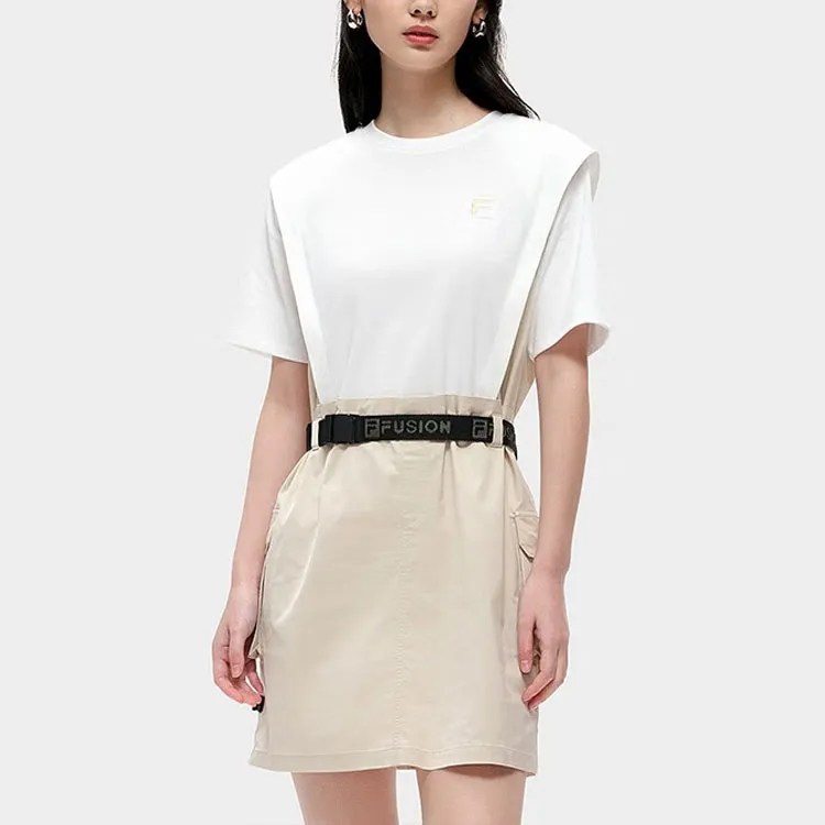 FILA FUSION Short Sleeved Dresses Women's White-2