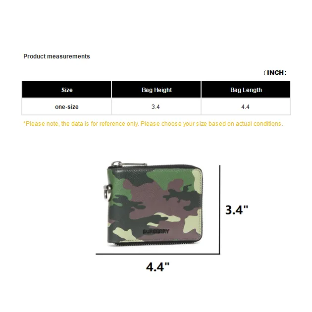 Burberry Leather Wallet, Card Holder Men's Camouflage-5