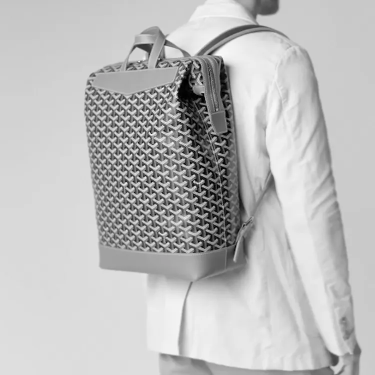 GOYARD Cisalpin Canvas Leather Backpack Unisex Green-3