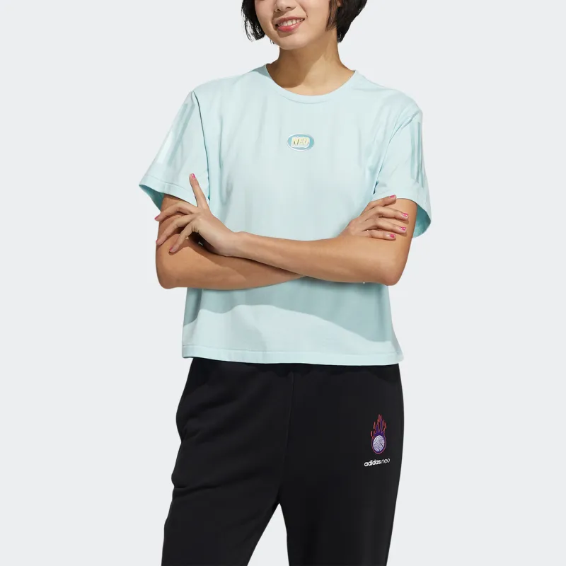 Adidas Neo Crop Tops Women's Emerald-1