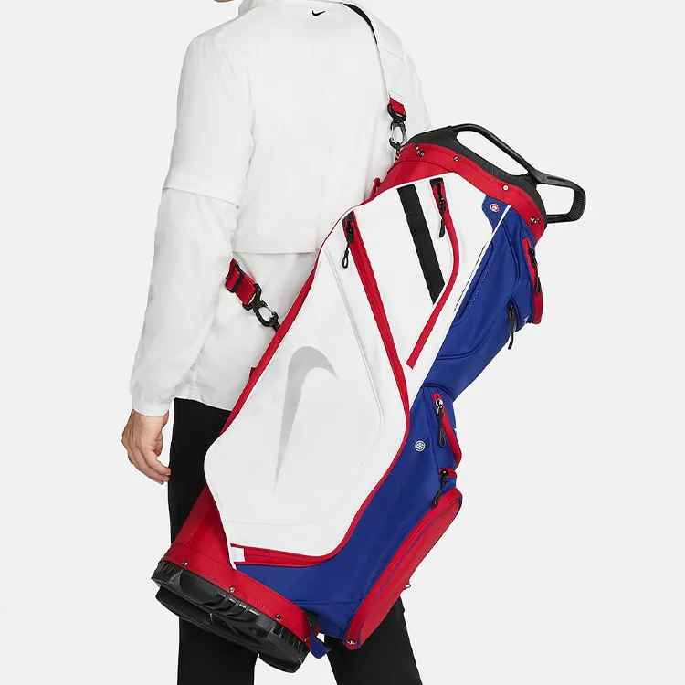 Nike Polyester Golf Bag Shoulder Bag Unisex Red White/Dark Royal Blue-4