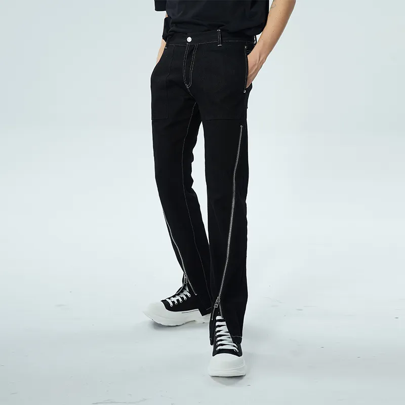 YLDP Straight Jeans Unisex Black-5