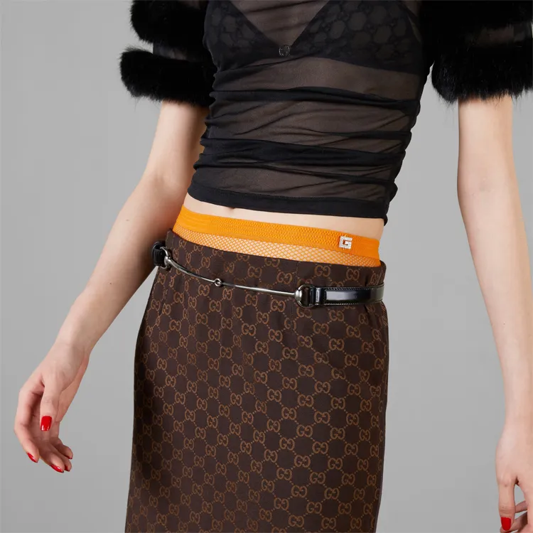 GUCCI Slim Horsebit Thin Belt-2