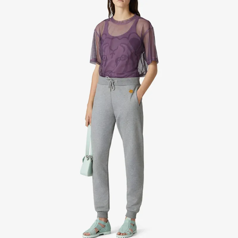 KENZO Casual Pants Women's Dove Gray-3