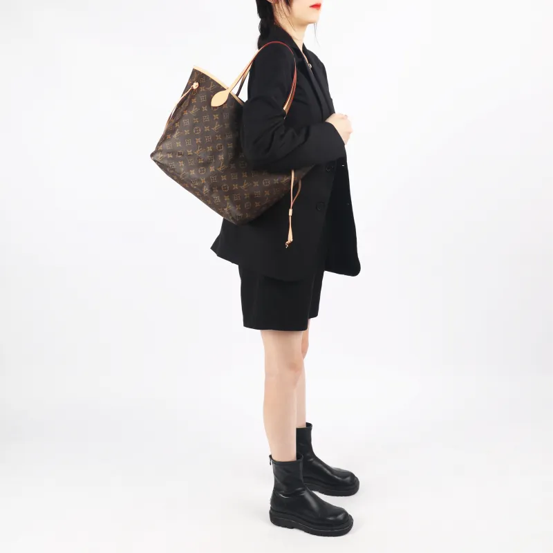 LOUIS VUITTON NEVERFULL Coated Canvas With Leather Combo Bag, Tote Bag, Shopping Bag, Handbag, Shoulder Bag Women's-7