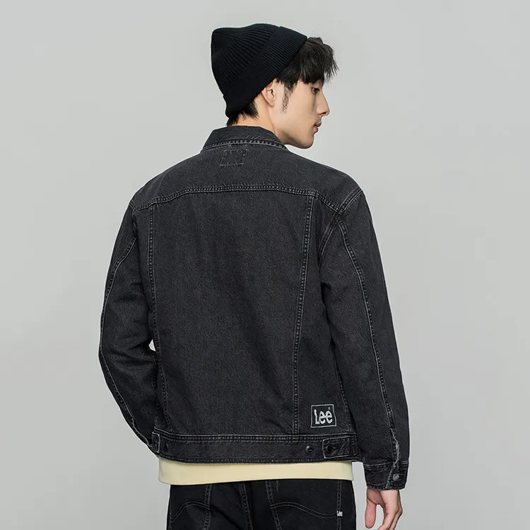 Lee Denim Jackets Men Black Gray Color-2