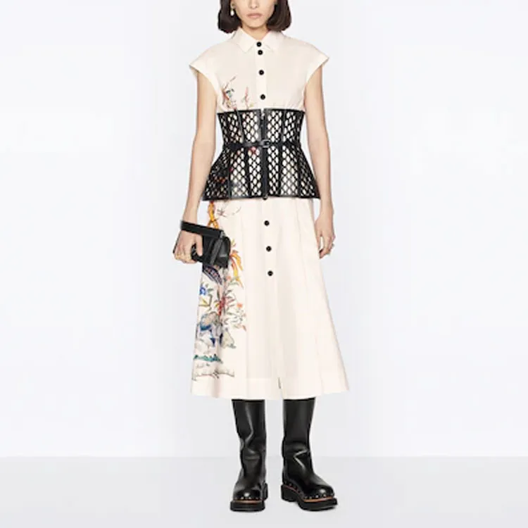 DIOR Sleeveless Dresses Women's White-2
