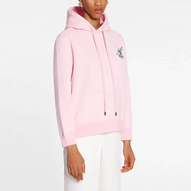 Lanvin Rabbit embroidered Drawstring Hoodie-4