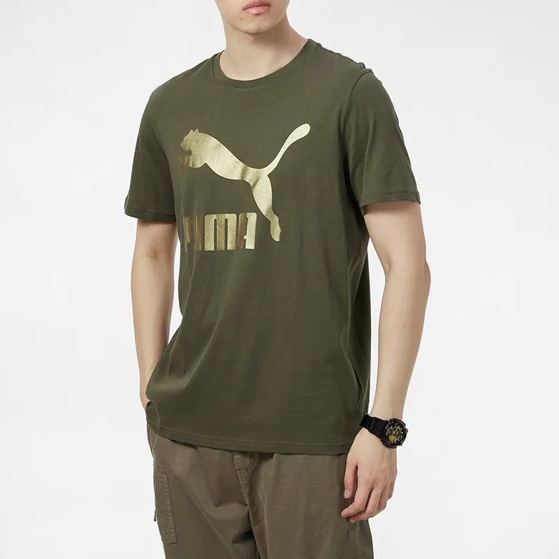 PUMA T Shirts Men Army Green-3