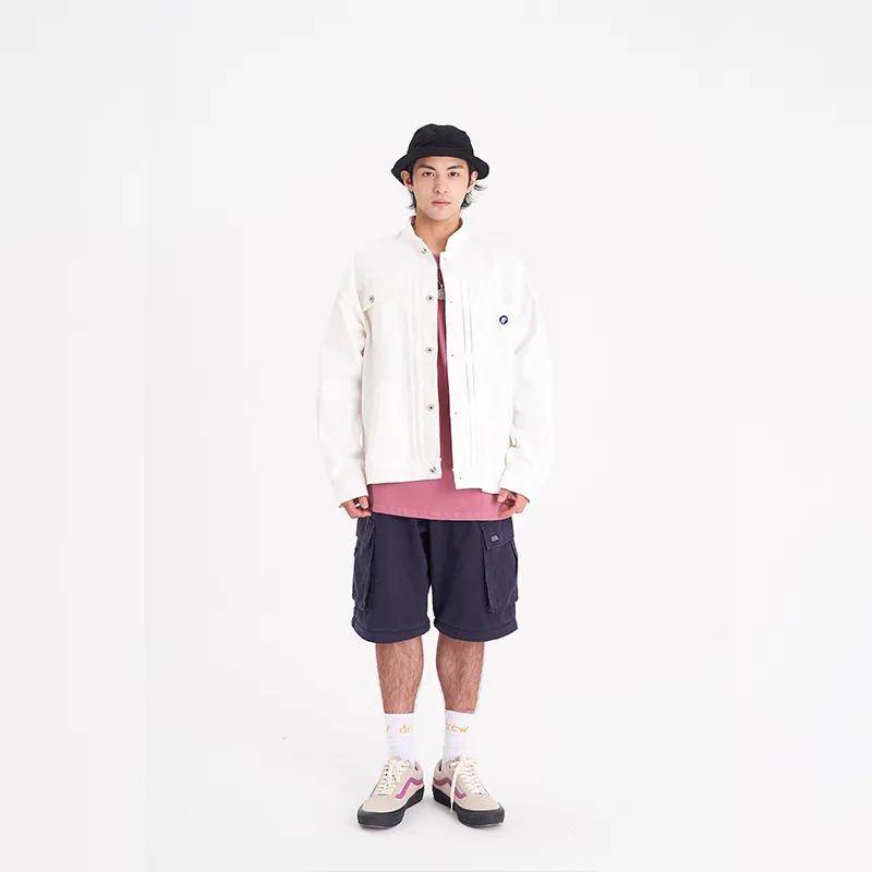YAOJIUJIUQI Loose Fit Denim Jacket Unisex-2