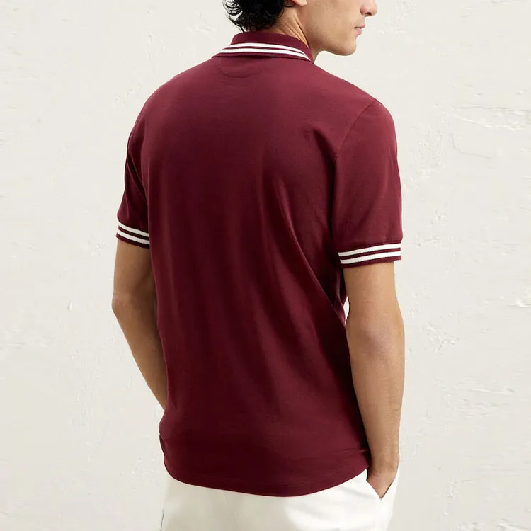 Brunello Cucinelli Polo Shirts Men Bordeaux Color-1