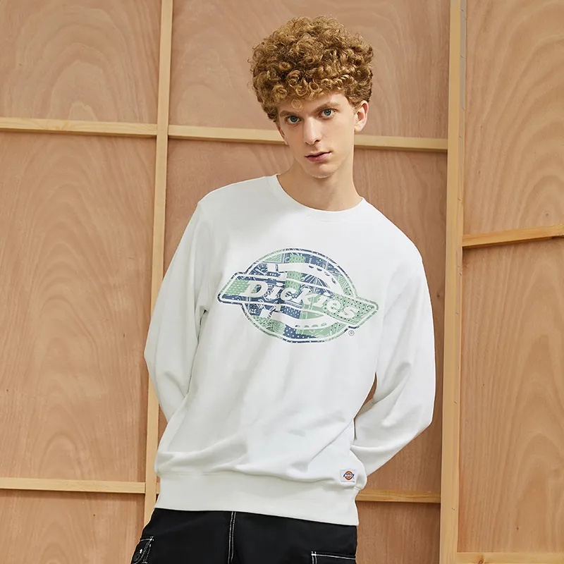 Dickies Crew Neck Regular Sweatshirt Men's White-2