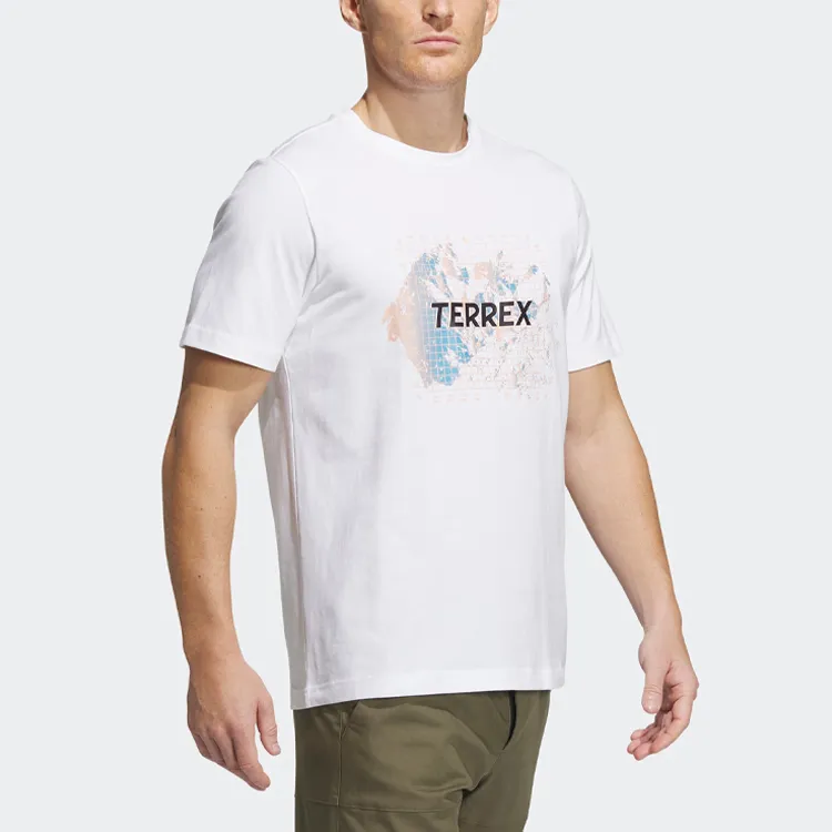 Adidas T Shirts Men White-3