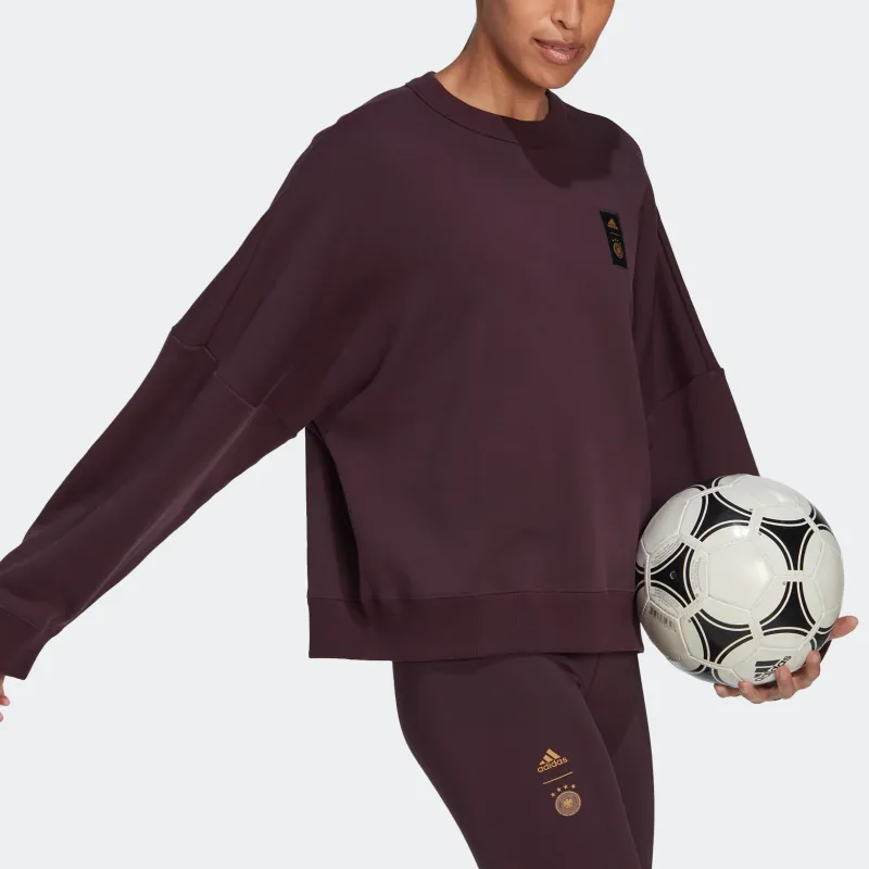 Adidas Sweatshirts Women's Dark Reddish Purple-3