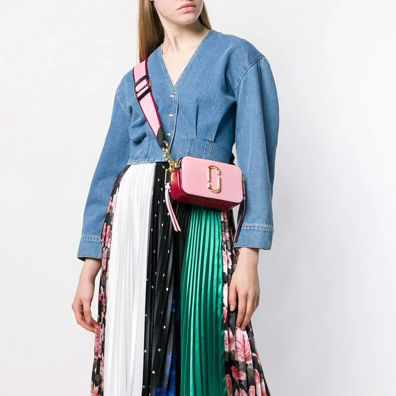 MARC JACOBS Snapshot Cow Leather Camera Bags Shoulder Bag Crossbody Bag Women's Pink-4