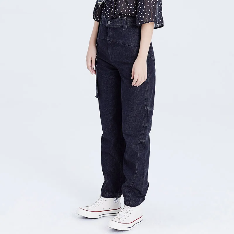 BABYGHOST Tapered Pants Jeans Women's Black-3