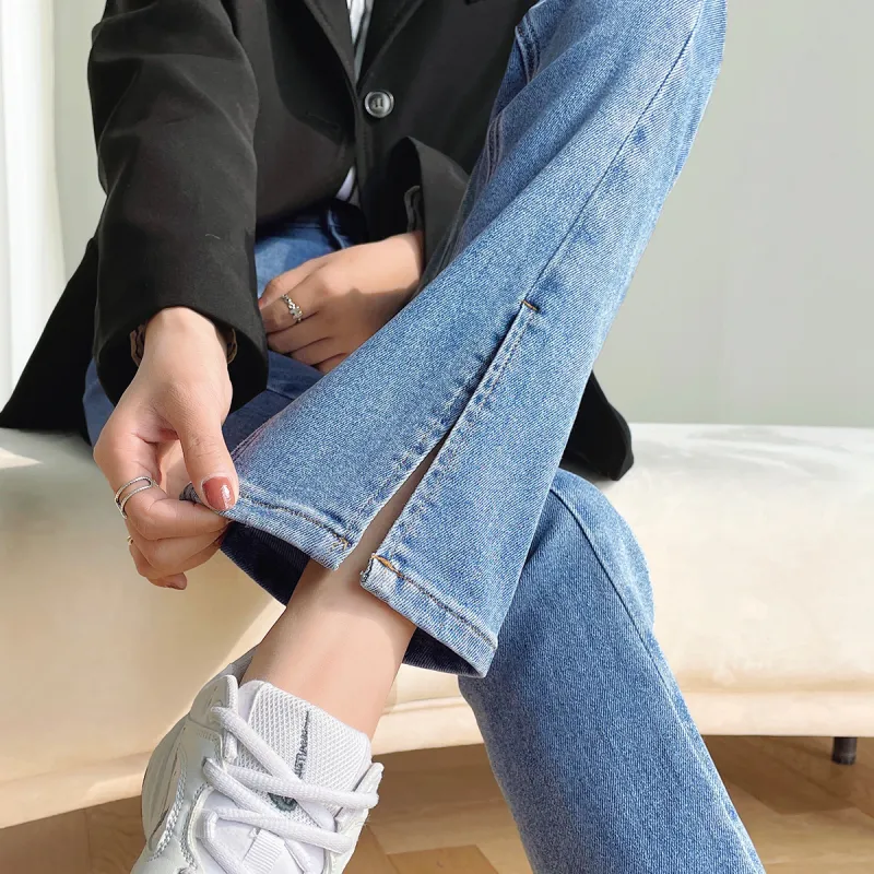 MITUAN Flared Pants Moderate Jeans Women's-11