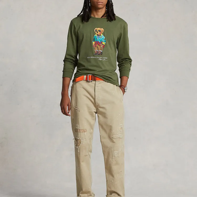 Polo Ralph Lauren T Shirts Men Army Green-1