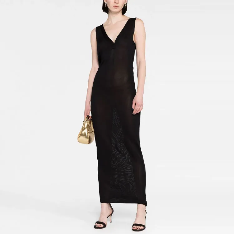 TOM FORD Sleeveless Back Crisscross Midi Dress-1