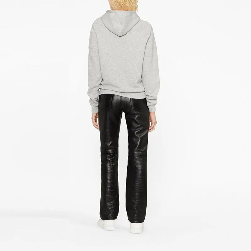 SAINT LAURENT Logo Embroidered Drawstring Hoodie-2
