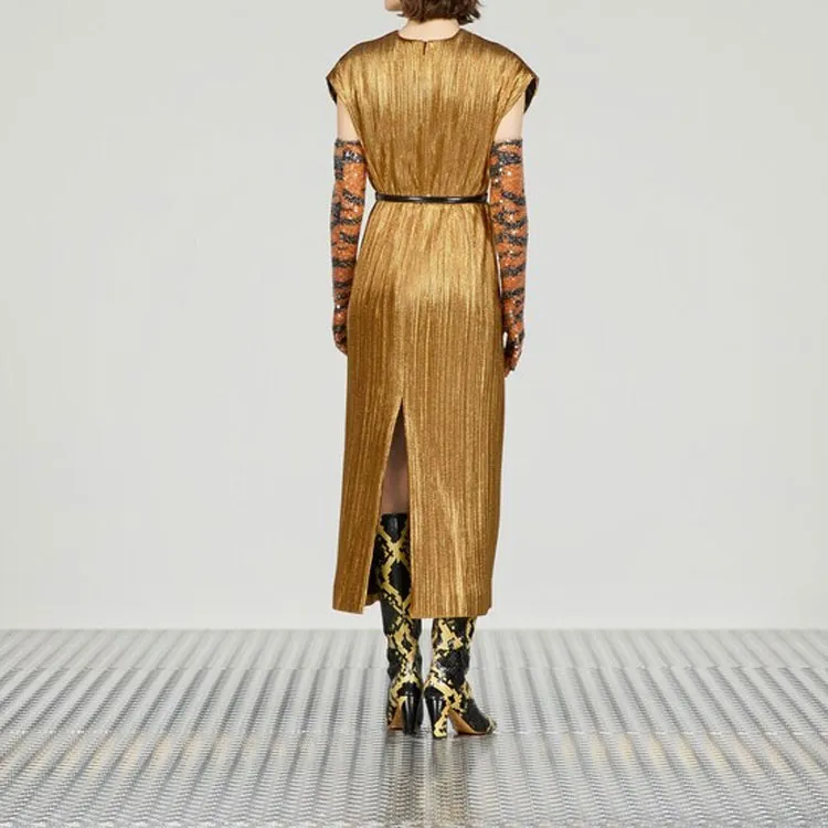 GUCCI Cady Lamé Midi Dress-4