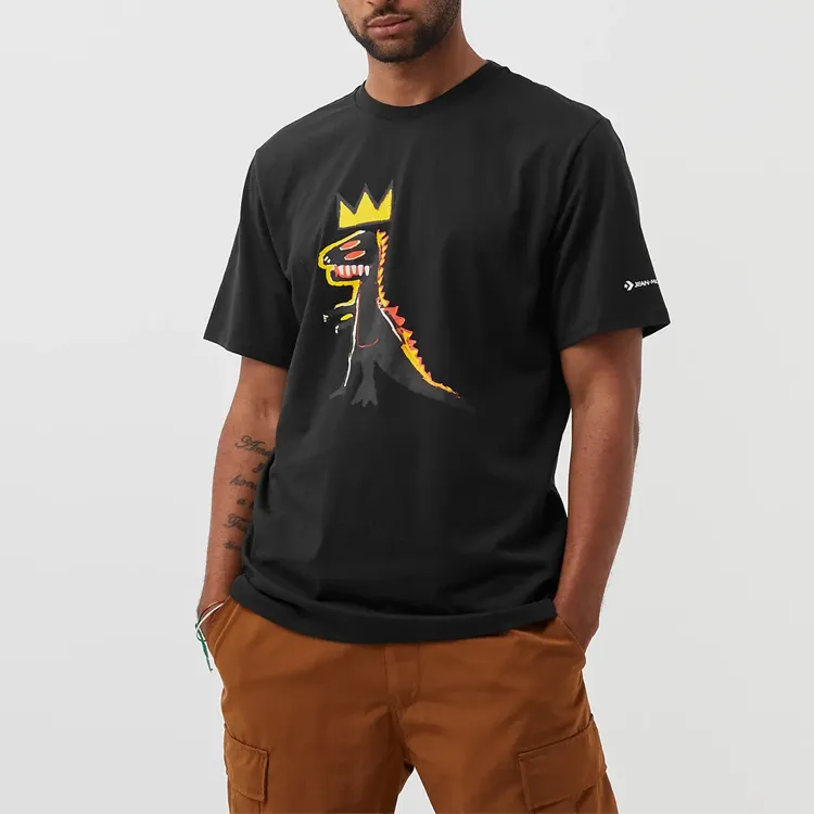 Converse x Jean Michel Basquiat T Shirt Men's Black-2