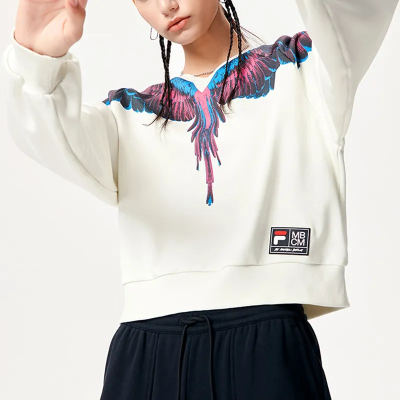 Marcelo Burlon X FILA FUSION Marcelo Burlon Collaboration Collection Sweatshirts Women's Limestone White-3